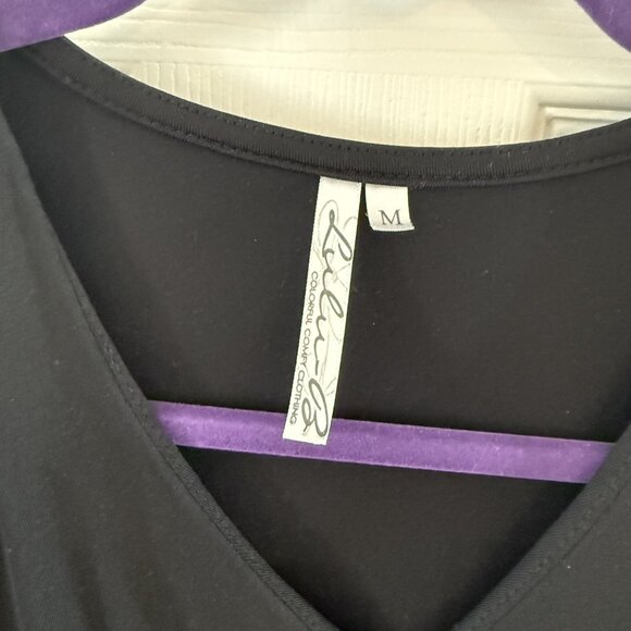 LuLu-B V-Neck Elbow Maxi Dress - M - Picture 2 of 4